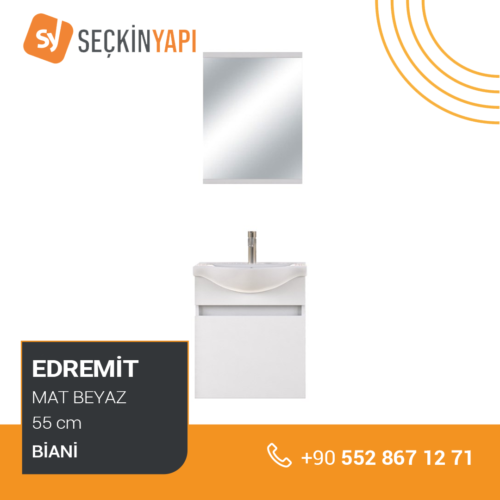 Biani Edremit 55 cm Banyo Dolabı