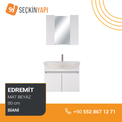 Biani Edremit 80 cm Banyo Dolabı