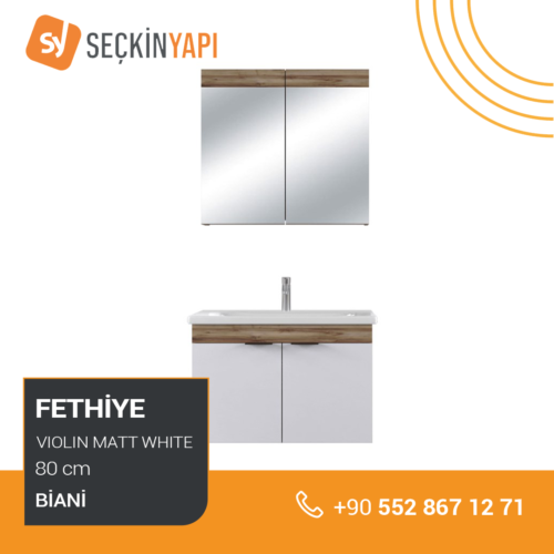 Biani Fethiye 80 cm Banyo Dolabı