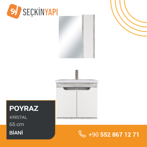 Biani Poyraz 65 cm Banyo Dolabı