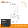 Biani Poyraz 65 cm Banyo Dolabı