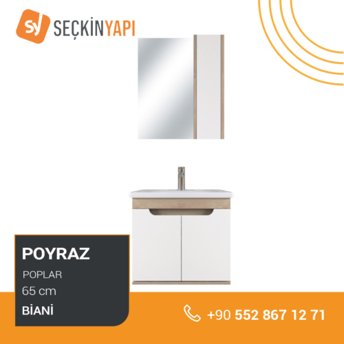 Biani Poyraz 65 cm Banyo Dolabı