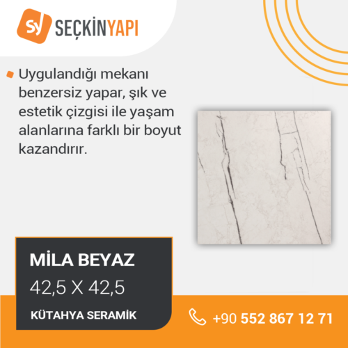 Mila Beyaz 42,5×42,5